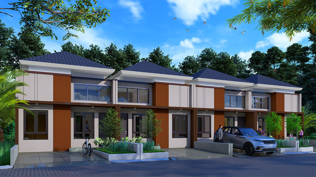 Deretan rumah Cluster Foresta