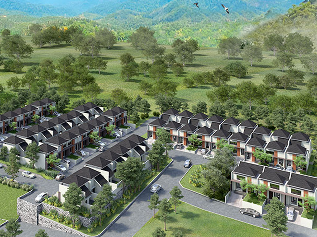 Gambaran udara kawasan Kristal Garden Residence